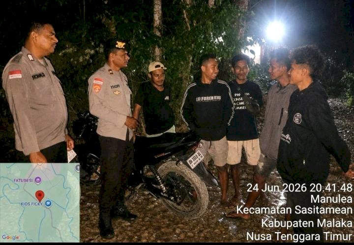 Patroli dialogis Polsek Sasitamean perkuat pencegahan curanmor dan gangguan kamtibmas