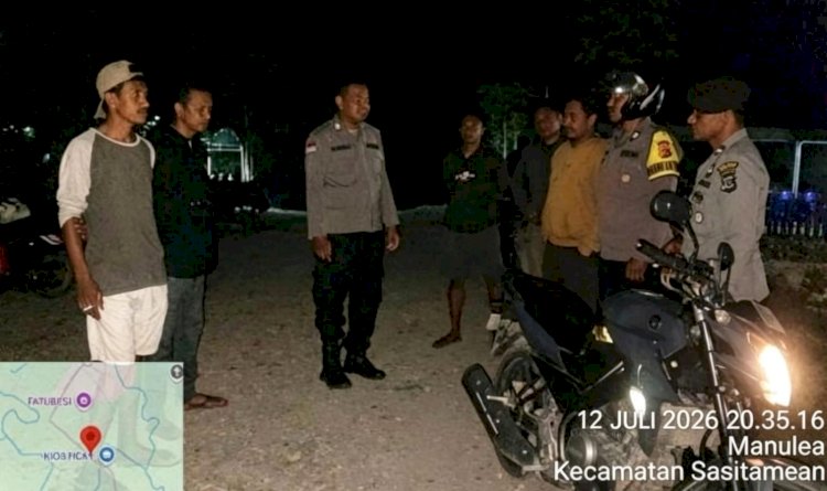 Patroli Dialogis Polsek Sasitamean, Wujud Komitmen Polri Cegah Curanmor dan Jaga Kondusivitas Kamtibmas